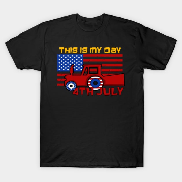 America Shirt 4th of July Patriotic T-shirt holiday T-Shirt by KK-Royal